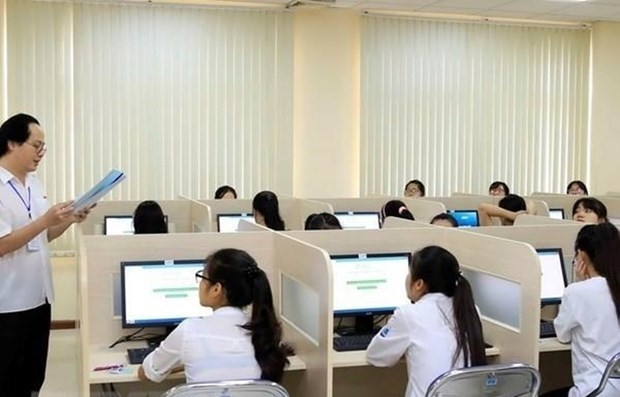 An exam at the Vietnam National University (VNU) - Hanoi (Photo: VNA)
