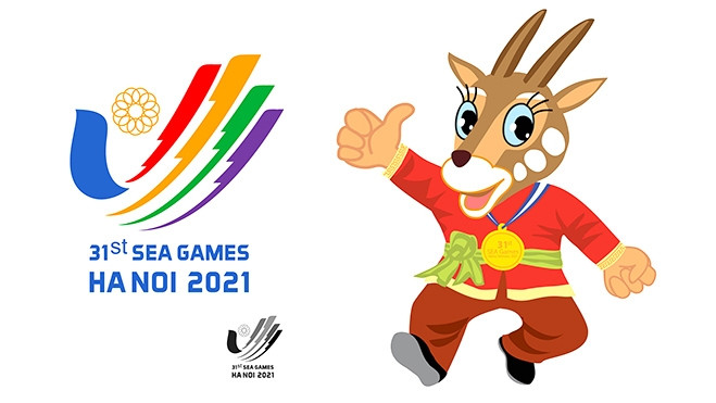 The logo and mascot of the 31st Sea Games