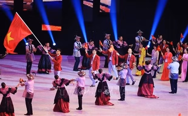 This is the third SEA Games fencer Vu Thanh An is honoured to fly the flag for Vietnam (Photo: VNA)