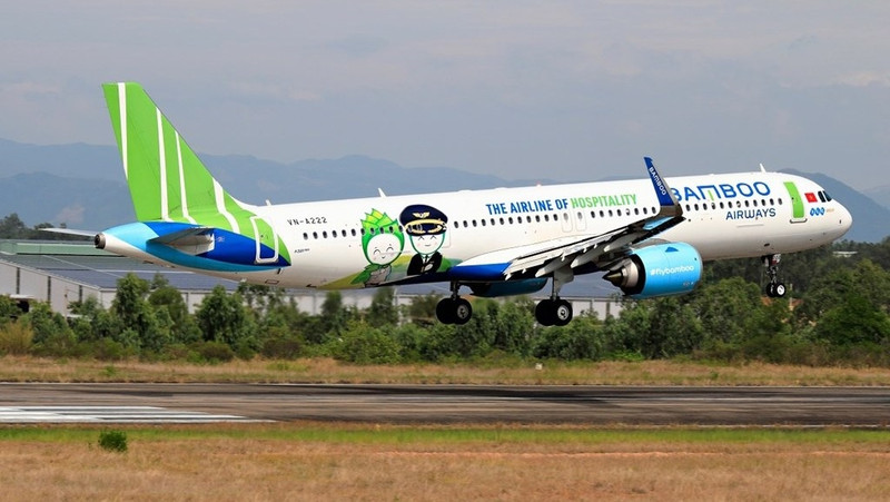A Bamboo Airways aircraft. (Photo: Nguyen Thanh Giap)