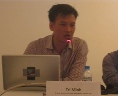 The festival’s director, Tri Minh, speaking at the press conference