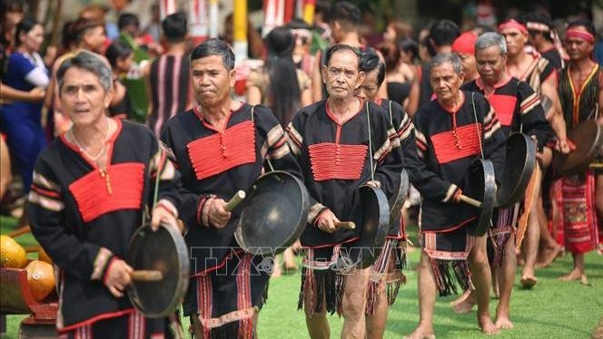 The gong festival by E De Ethnic Minority Group (Photo: VNA)