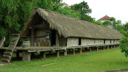 A long house of the Ede people at the Vietnam Museum of Ethnology