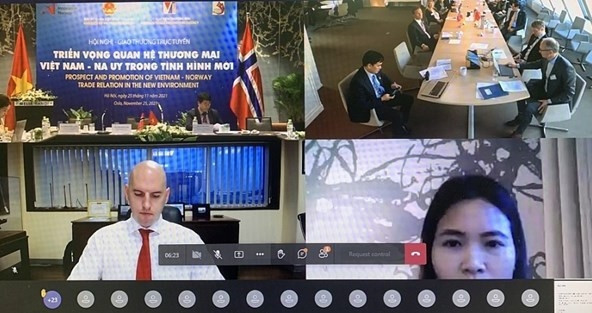 At the online conference. (Photo: congthuong.vn)