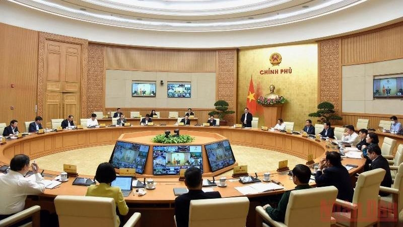 The national teleconference between the Government and localities (Photo: Tran Hai)