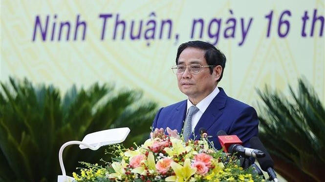 Prime Minister Pham Minh Chinh addresses the event (Photo: VNA)
