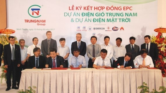 The contract signing ceremony