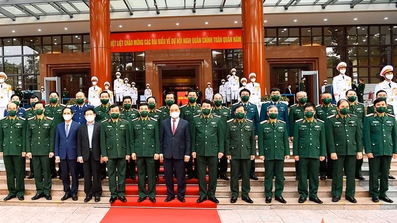 President attends national military-political conference (Photo:qdnd.vn)