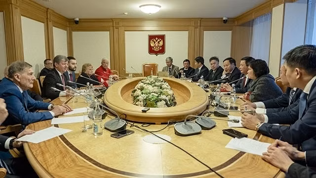 At the working session