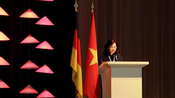 Vietnamese Ambassador Nguyen Thi Hoang Anh addressing the event (Photo: VNA)