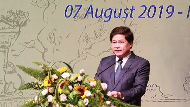 Vietnamese Deputy Minister of Agriculture and Rural Development Le Quoc Doanh speaks at the event. (Photo: VNA)