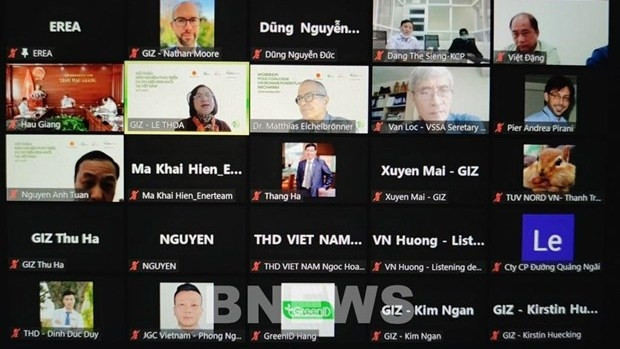 Experts gather in an online conference to discuss practices for developing biomass power in Vietnam on November 25. (Photo: VNA)
