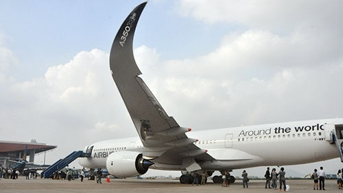 The Airbus A350 XWB at Noi Bai International Airport (Image credit: VNE)