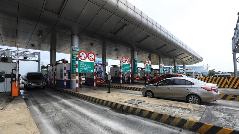 A toll plaza on the Hanoi-Hai Phong Expressway (Photo: VNA)