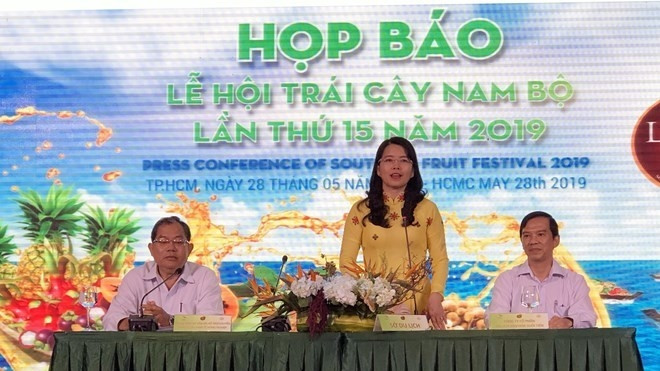 The press conference May 28 that announces the 15th Southern Fruit Festival (Photo: VNA)