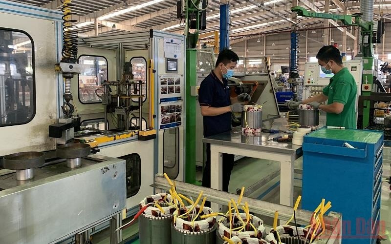 The production of engines at Bonfiglioli Vietnam Co., Ltd in My Phuoc 3 Industrial Park, Binh Duong province (Photo: NDO)