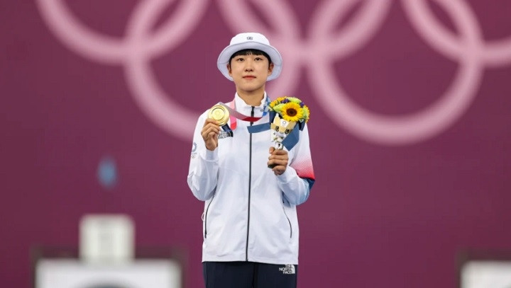 An San is the first athlete of Tokyo 2020 to win three gold medals. (Photo: Getty Images)