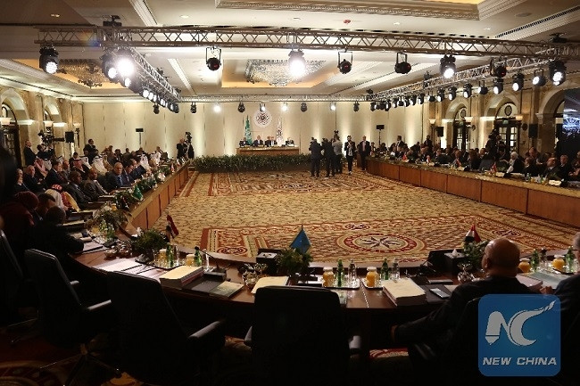 Arab foreign ministers attend a preparatory meeting of the Arab Economic and Social Development Summit in Beirut, Lebanon, on January 18, 2019. (Photo: Xinhua)