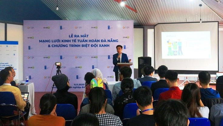 At the launch ceremony for the Da Nang Circular Economic Hub (DCEH) and the Green Avengers.