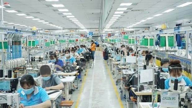 Workers at Bowker Vietnam Garment Factory in the southern province of Binh Duong. (Photo: VNA)
