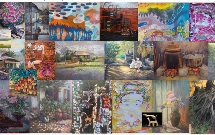 The exhibits were created in different styles and materials. 