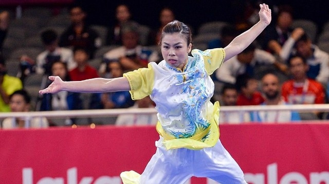 Changquan is Phuong Giang’s preferred event but unfortunately she couldn’t sate the thirst for a gold medal for the Vietnamese sports delegation at Asiad 18. (Photo: VOV)