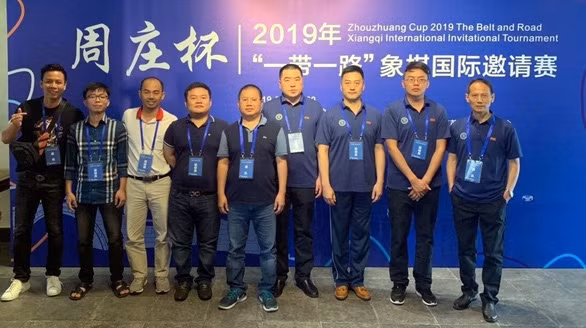 Four members of the Vietnamese team (left) ahead of the final clash with hosts China.