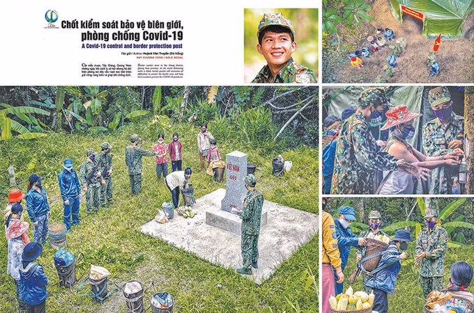 The set of photos "Border checkpoints of COVID-19 prevention and control" by Huynh Van Truyen (Da Nang) won the gold medal of the contest “Pride in the frontier strip”. 