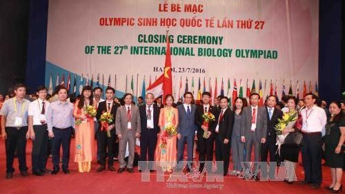The closing ceremony of the 27th International Biology Olympiad
