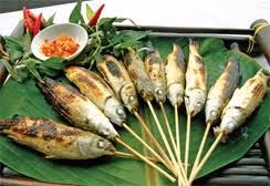 Grilled Mullet Fish Wrapped in Lotus Leaves