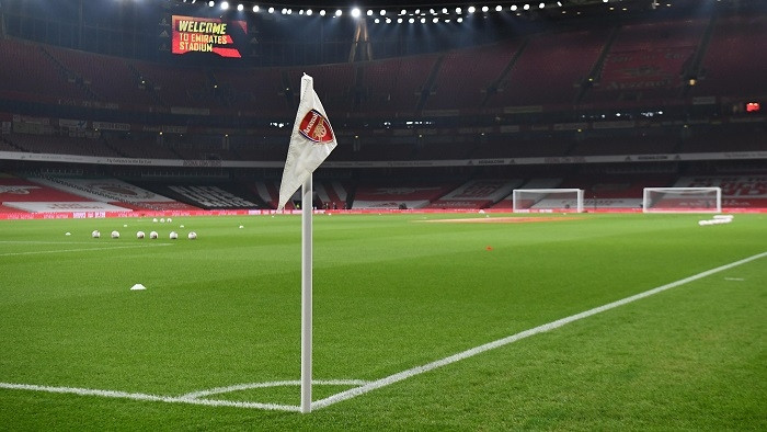 Premier League - Arsenal v Aston Villa - Emirates Stadium, London, Britain - November 8, 2020 General view of a corner flag inside the stadium before the match. (Photo: Pool via Reuters)