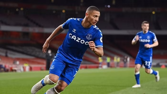 Soccer Football - Premier League - Arsenal v Everton - Emirates Stadium, London, Britain - April 23, 2021 Everton's Richarlison celebrates after Arsenal's Bernd Leno scored an own goal and their first goal. (Photo: Pool via Reuters)