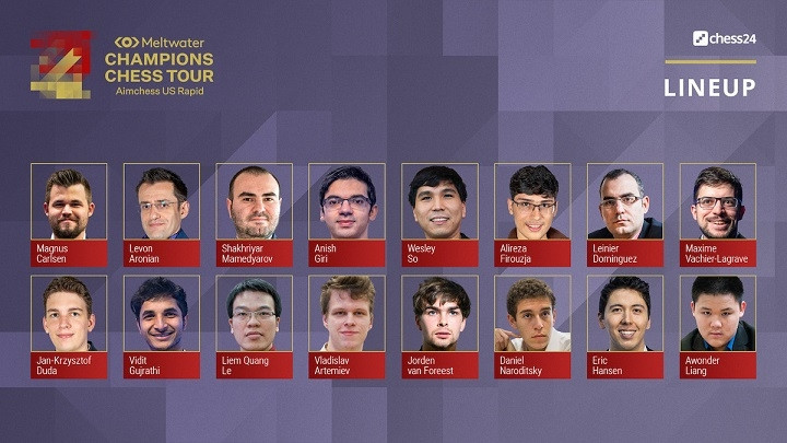 Vietnamese chess star Le Quang Liem is included in the 16-player lineup for the Aimchess US Rapid. (Photo: Chess24)