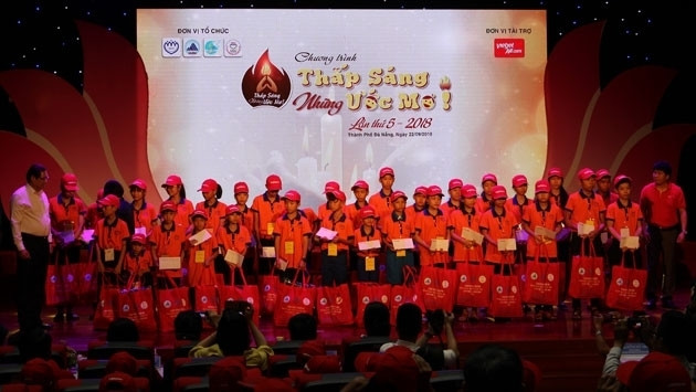 Children presented with gifts at the event