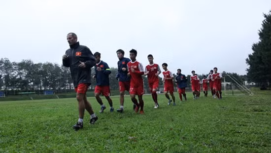 U-19 Vietnam train for the qualifying. (Credit: vff.org.vn)