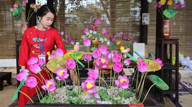 Paper lotus will be displayed at the exhibition. (Image for illustration/Source: VNA)