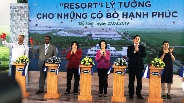 The inaugural ceremony of the Vinamilk dairy farm (Photo: Minh Anh)