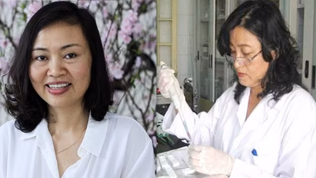 Young doctor Tran Van Khanh (L) and senior lecturer Dinh Thi Bich Lan are winners of the 2017 Kovalevskaia Award.