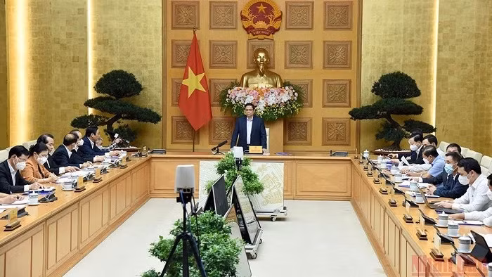 Prime Minister Pham Minh Chinh speaking at the event (Photo: NDO/Tran Hai)