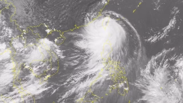 A satellite image on the circulation of Typhoon Bailu in the southern area of Chinese Taipei. (Photo: nchmf.gov.vn)