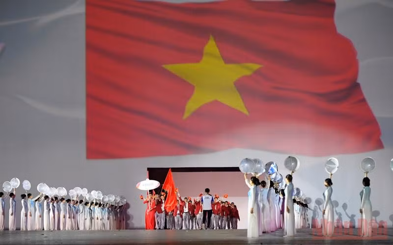 The Vietnam sports delegation (Photo: THANH DAT)