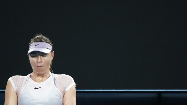 Maria Sharapova of Russia rests during a break in her match against Angelique Kerber of Germany, Australian Open, Melbourne, Australia, January 20, 2018. (Photo: Reuters)