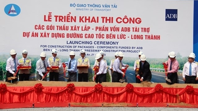 At the launching ceremony for the four construction packages funded by ADB