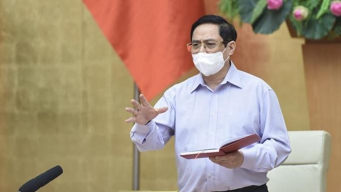 PM Pham Minh Chinh speaking at the conference. (Photo: NDO)