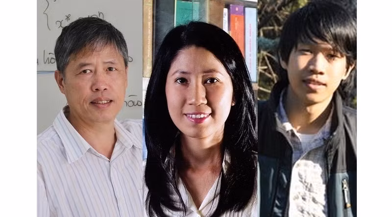 Associate Prof. Dr. Pham Tien Son, Associate Prof. Dr. Vuong Thi Ngoc Lan, and Dr. Nguyen Truong Thanh Hieu (Photo: NAFOSTED)