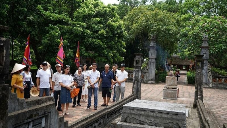 Tourists visit Hoa Lu Ancient Capital.