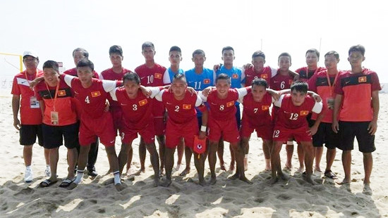 The Vietnam national beach football team