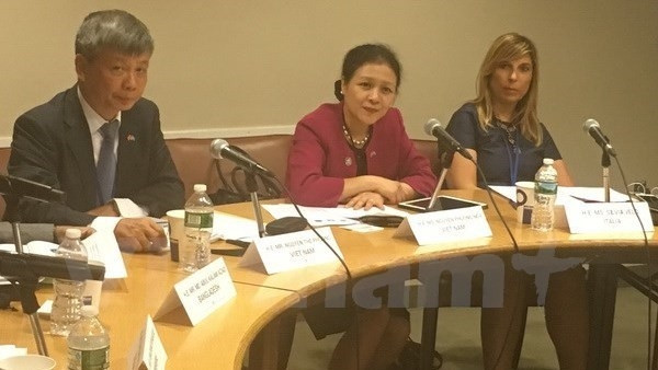 Vietnam's delegation at the event (Photo: VNA)