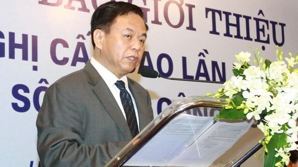 Chief of the Office of the Vietnam National Mekong Committee Le Duc Trung speaking at the press conference (Source: VNA).