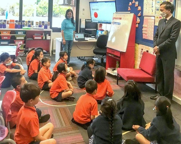 A Vietnamese language class (Photo: baoquocte.vn)